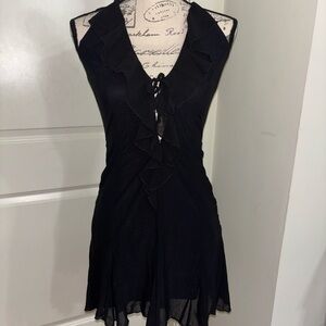 Windsor Black Ruffle Dress